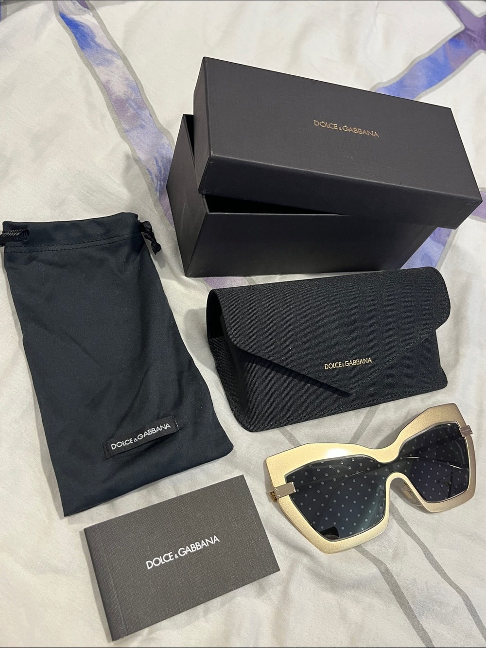 Dolce & Gabbana DG2224 Sunglasses with Polka Dot Lenses